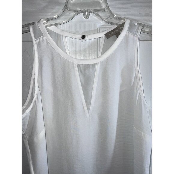 BANANA REPUBLIC White Sleeveless Career Business Top Blouse Sz M - Picture 11 of 12